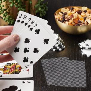 Black Patterns Chequerboard Check Chequered Playing Cards