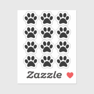 Black Paw Print Custom Shape Vinyl
