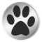 BLACK PAW PRINT IN SILVER FRAME