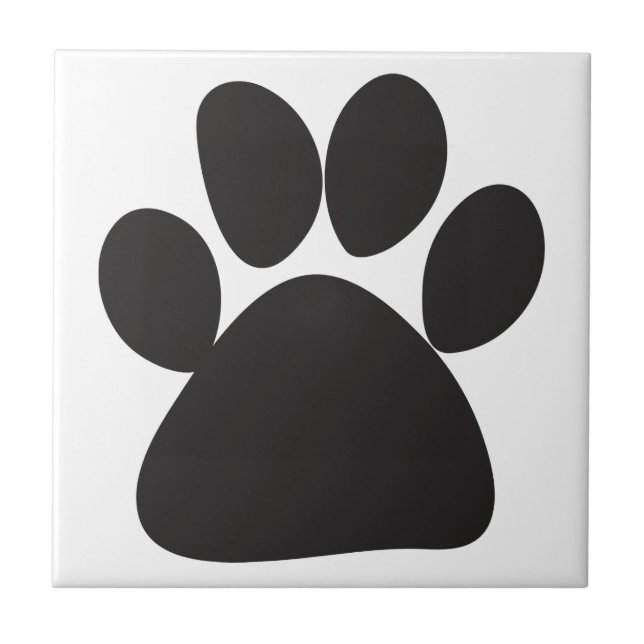 Black Paw Print Tile (Front)