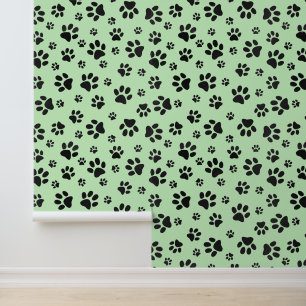 Black Paw Prints Design Wallpaper