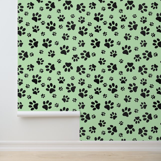 Black Paw Prints Design Wallpaper (Application)
