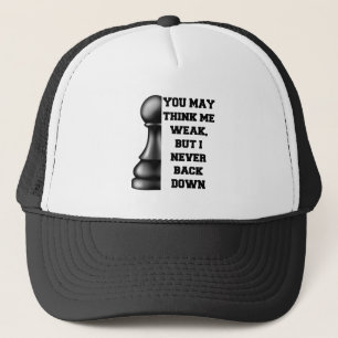 Black Pawn Chess Strength Resilience Strategy Powe Trucker Hat