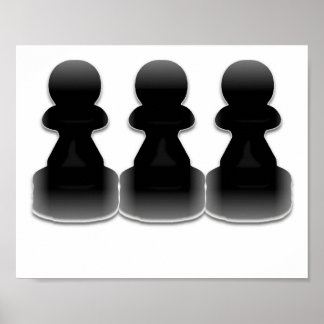 Black pawns - print