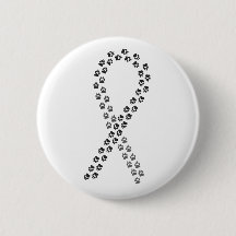 Black Pawprint Ribbon