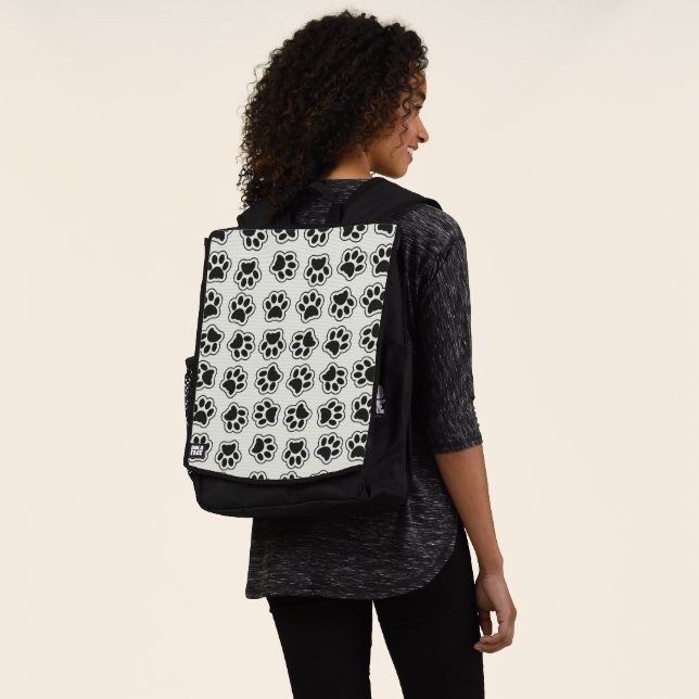 Black Paws, Dog Paws, Cat Paws, Outline Backpack (Worn)