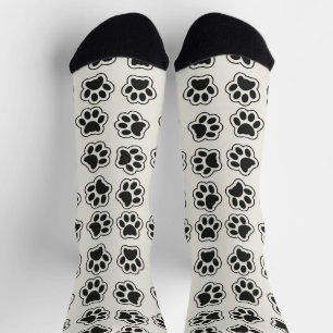 Black Paws, Dog Paws, Cat Paws, Outline Socks