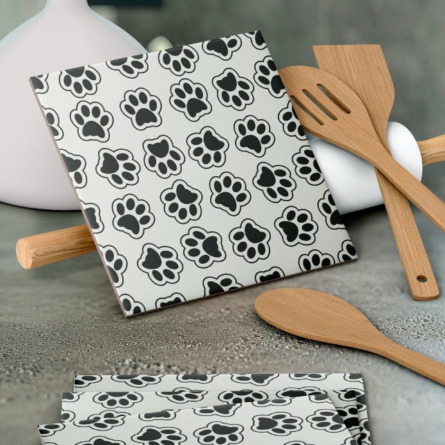 Black Paws, Dog Paws, Cat Paws, Outline Tile (Creator Uploaded)