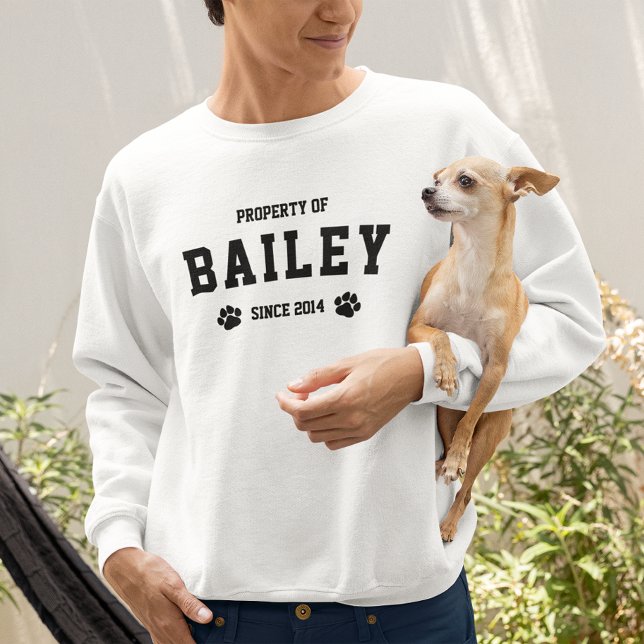 Black Paws Pet Owner Property Of Pet Name T-Shirt (Creator Uploaded)