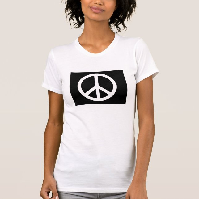 black peace sign T-Shirt (Front)