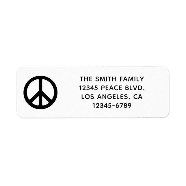 Black Peace Symbol (Front)