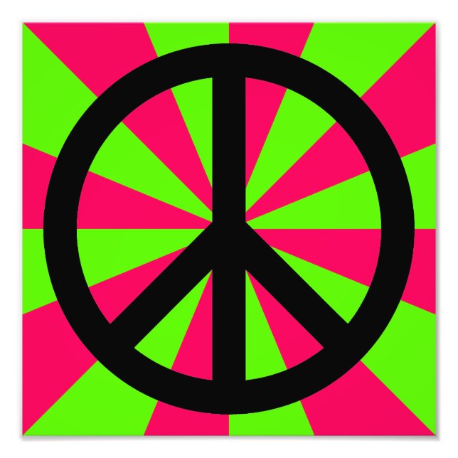 Black Peace Symbol Photo (Front)