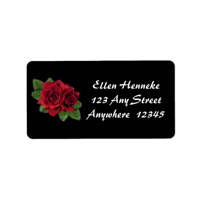 Black Pearl Roses Label (Front)