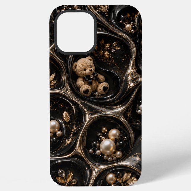 black pearl teddy style iphone case (Back)