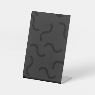 Black Pedestal Sign Minimal Desk Display