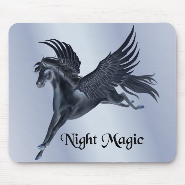 Black Pegasus Mouse Pad (Front)
