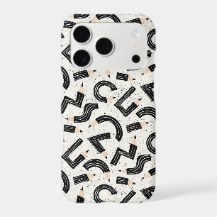 Black Pencil Sketch School Supplies Pattern