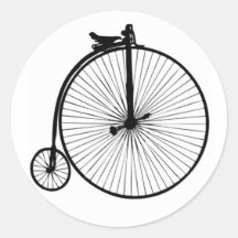 Black penny farthing vintage bike