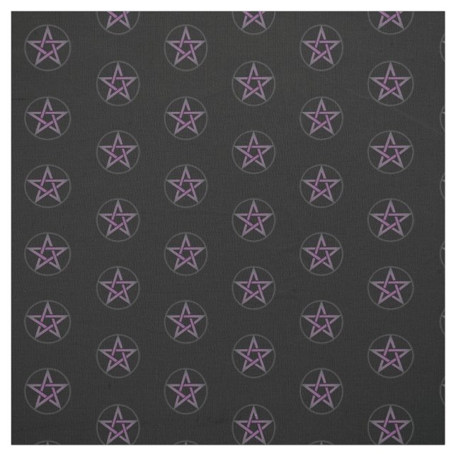 Black Pentacle Altar Cloth Material (Swatch)