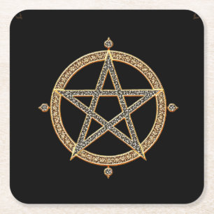 Black Pentagram Coasters