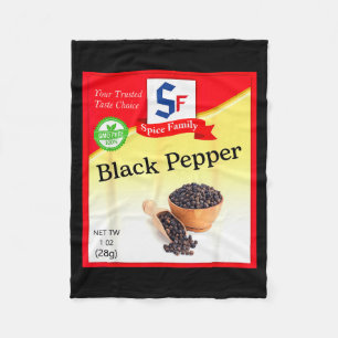 Black Pepper Condiment Costume Holiday Sce Group C Fleece Blanket