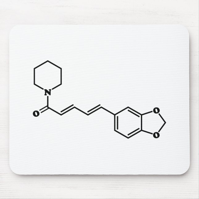 Black Pepper Piperine Molecular Chemical Formula Mouse Pad (Front)