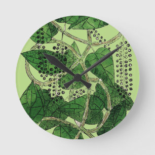 Black Pepper Plant, 1578 Round Clock