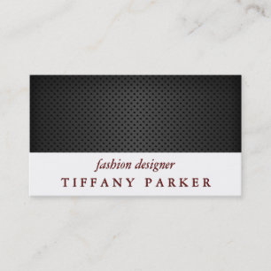 Black Perforated Mesh White Band Business Card