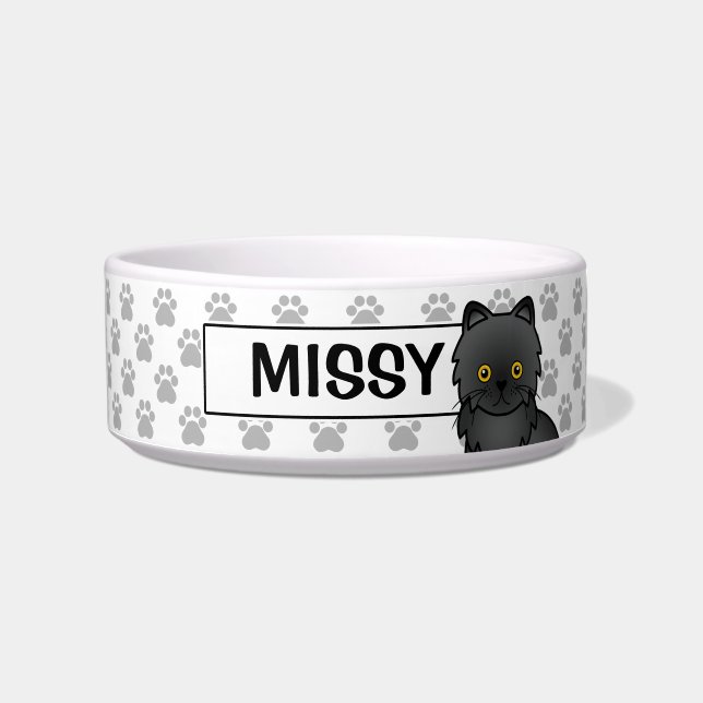 Black Persian Cat Bowl (Front)