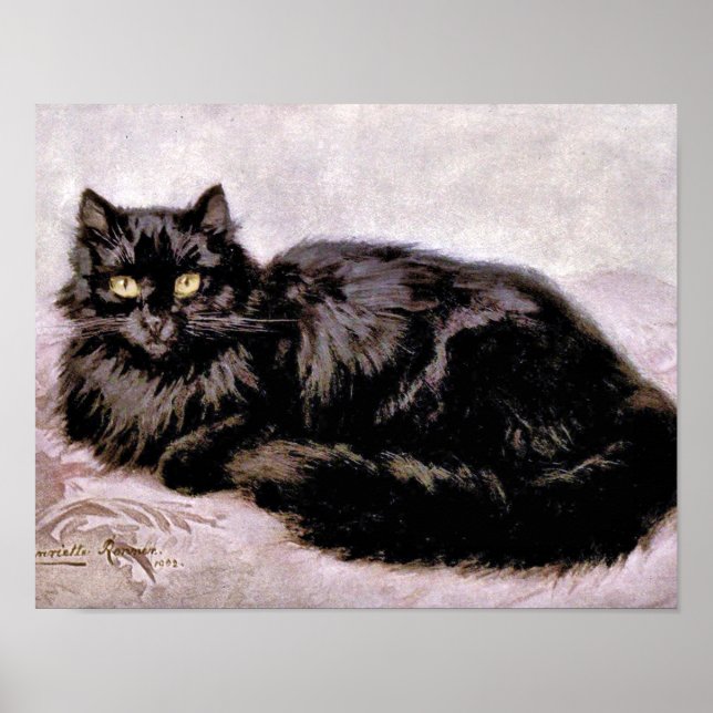 Black Persian Cat Poster (Front)