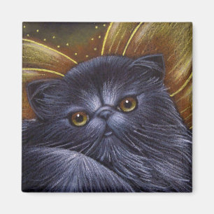 Black Persian Fairy Cat Magnet