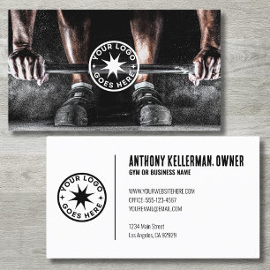 Black Personal Trainer Business Card