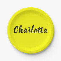 Black Personalise Name | Neon Yellow Colour
