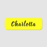 Black Personalise Name | Neon Yellow Colour