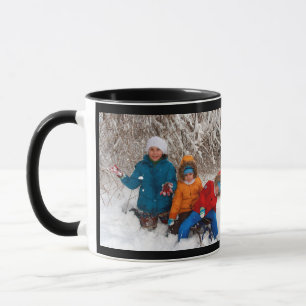 Black Personalise Photo Template Gift Coffee Mug