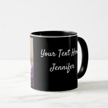 Black Personalise PHOTO TEMPLATE Gift Coffee