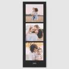 Black Personalised 3 Square Photos and text 