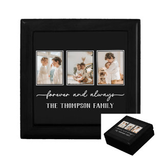 Black Personalised Custom Photo Collage Keepsake Gift Box