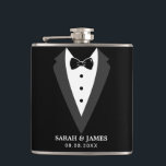 Black Personalised Groomsman Vinyl Wrapped Flask<br><div class="desc">Black Personalised Groomsman Vinyl Wrapped Flask</div>