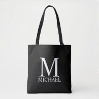 Black Personalised Monogram and Name