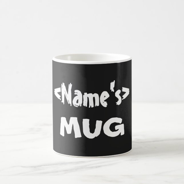 Black Personalised Name Mug (Center)