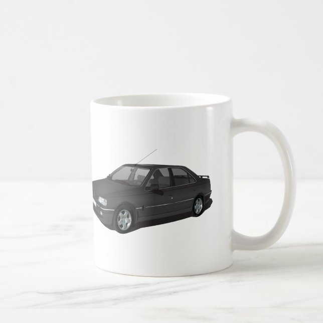 Black Peugeot 405 + badge mug (Right)