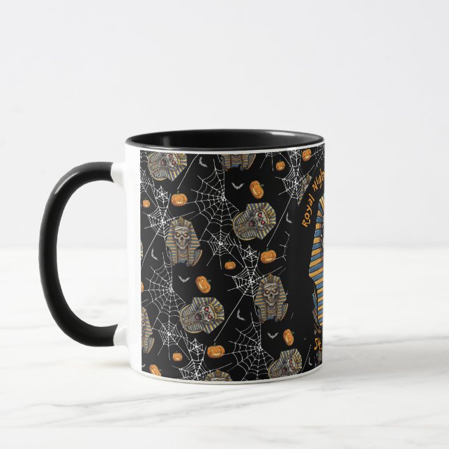 🖤 Black Pharaoh Mummy Mug 🎃☕👑 (Left)