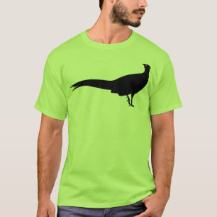 Black Pheasant Bird Animal Print T-Shirt