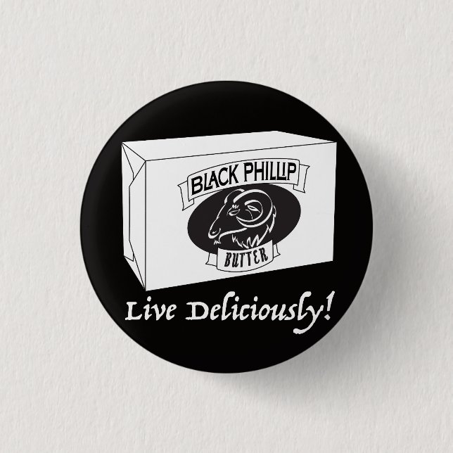 Black Phillip Butter button (Front)