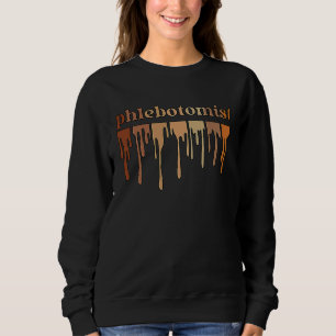 Black Phlebotomist African American Phlebotomy Sweatshirt