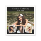 Black photo collage birthday party