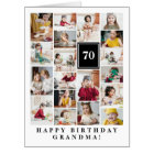 Black Photo Collage Happy Birthday Grandma Big