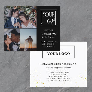 Black Photo Collage Logo Professional Photographer Flyer