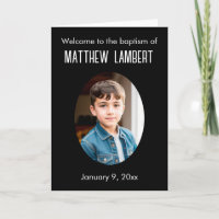 Black Photo Front Polka-Dot Folded Baptism